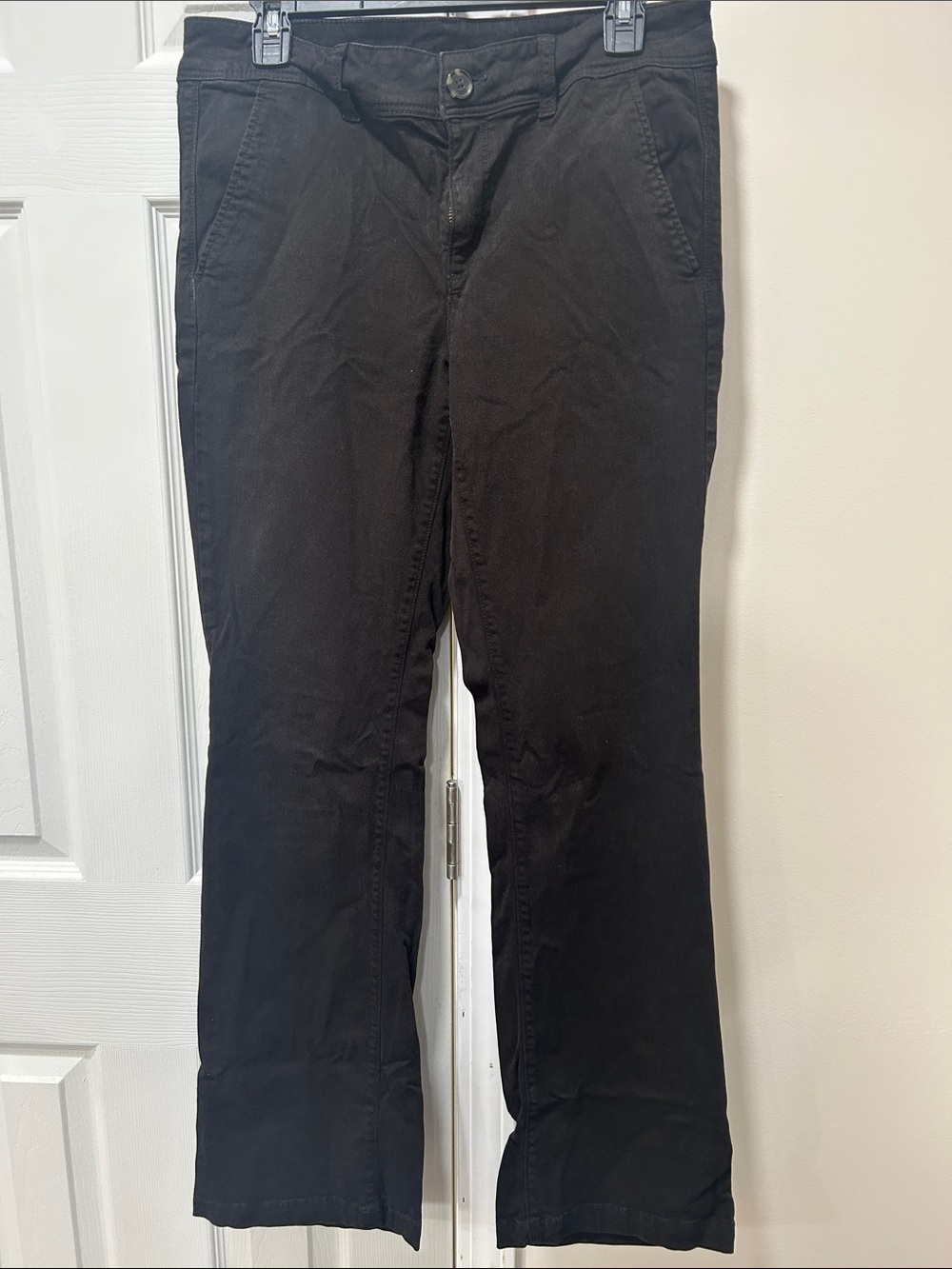 American Eagle Outfitters Black Stretch Pants Women's Casual Chino Trousers
